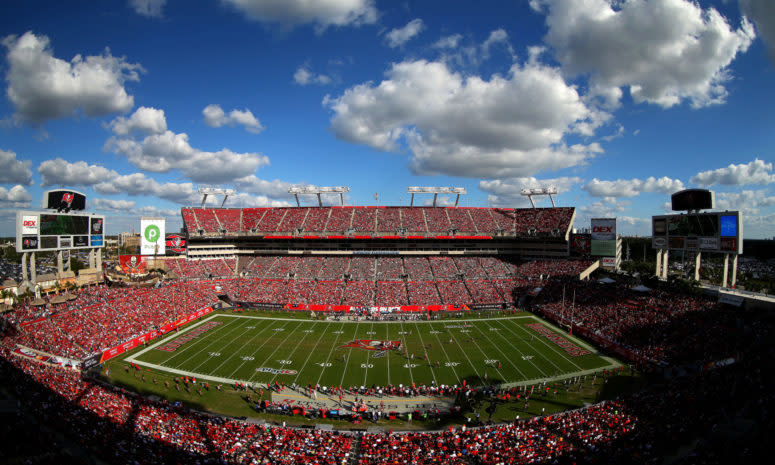 A general view of the Tampa Bay Buccaneers stadium.