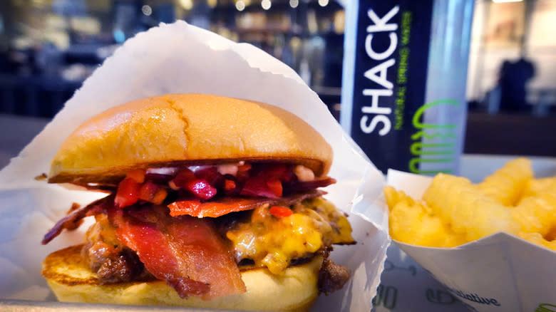 Bacon burger from Shake Shack 