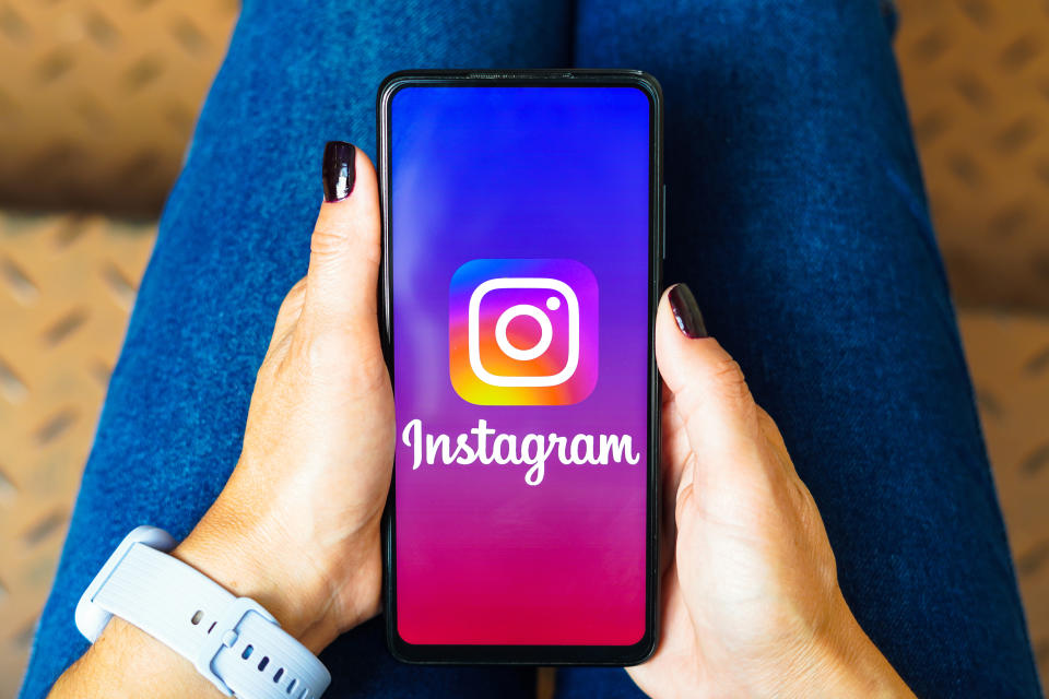 Instagram-Logo auf einem Smartphone