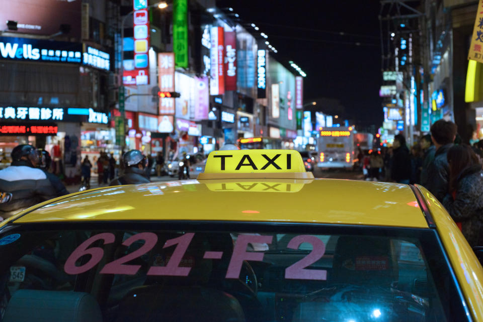 [UNVERIFIED CONTENT] A roof-view of a city taxi in Taiwan.