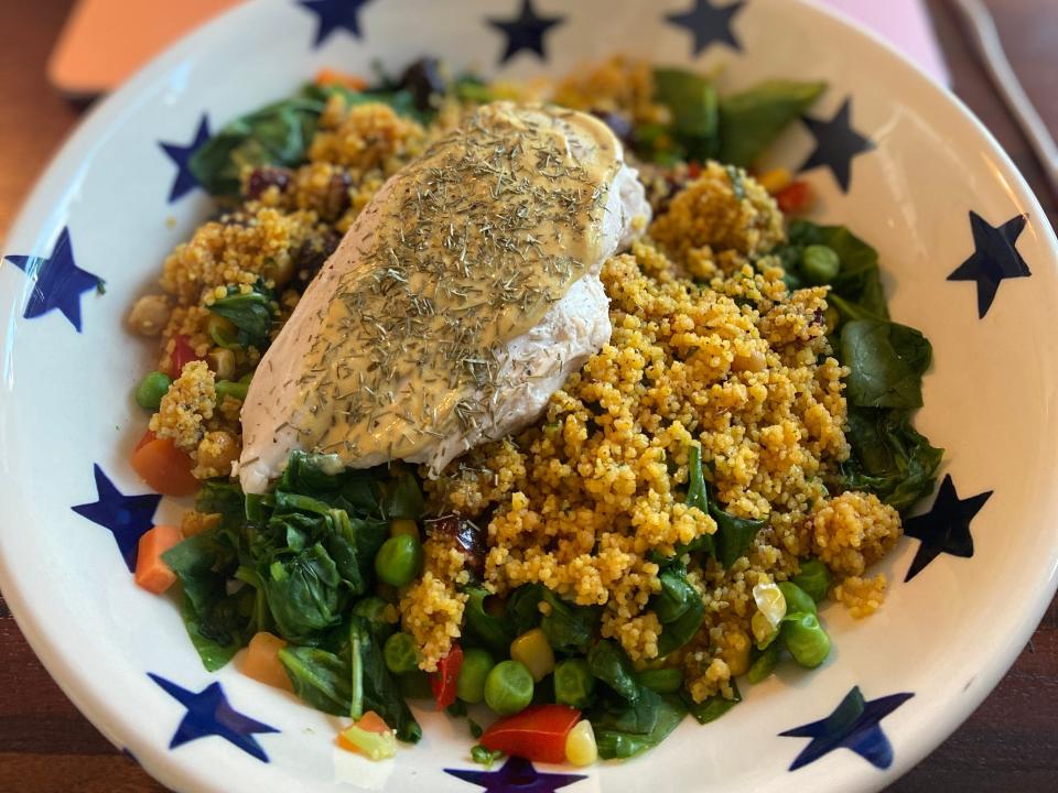 Chicken with vegetables and couscous