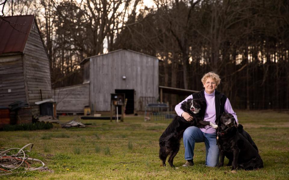 Kathy Stallings on her land - James Breeden /The Daily Telegraph