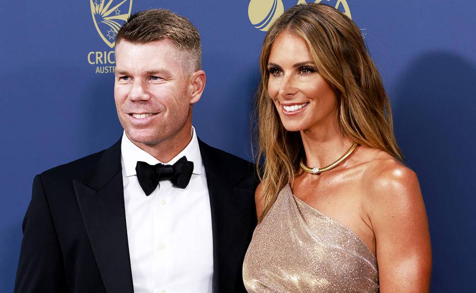 David and Candice Warner, pictured here at the Australian Cricket Awards.