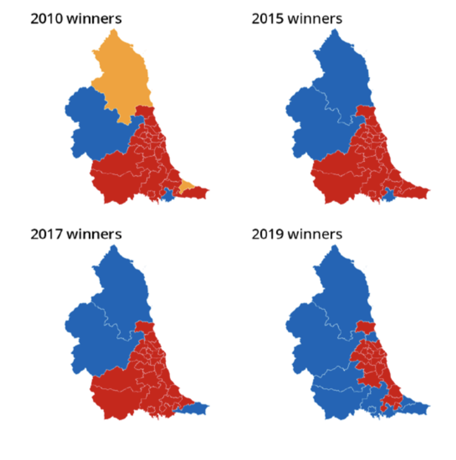 How the Conservatives have taken the north-east by storm. Chart: House of Commons Library