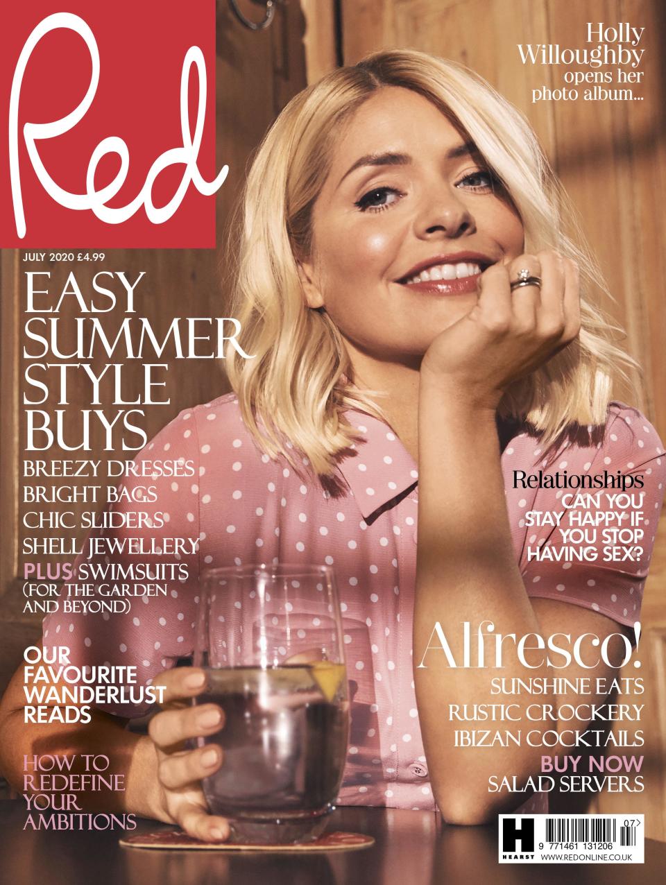 Holly Willoughby appears on the cover of July Red magazine. (Red magazine/Hearst)