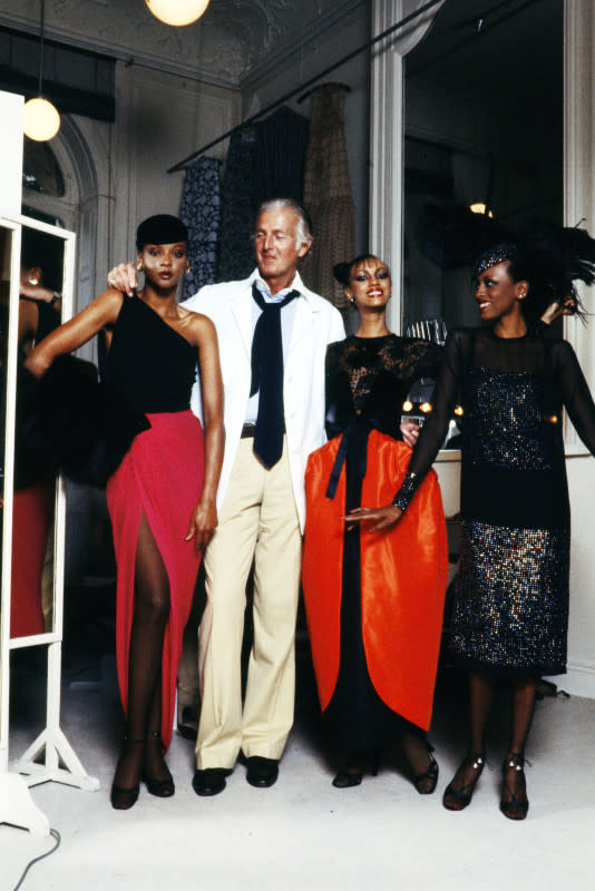 Carol Miles, Hubert de Givenchy, Sandi Bass and Diane Washington<p>Photo: Guy Marineau/Penske Media via Getty Images</p>