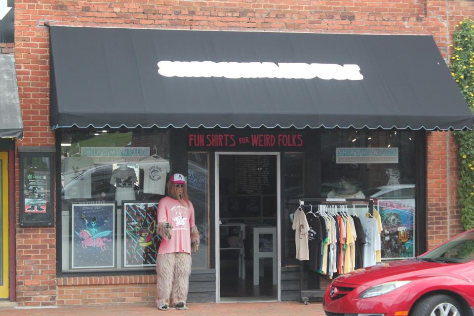 Shirtmandude, located at 103 Cherry St., focuses on "fun shirts for weird folks."