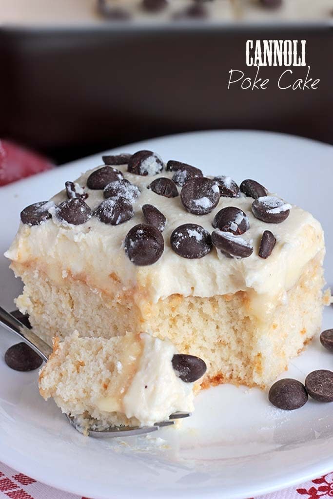 Recipe: Cannoli Poke Cake