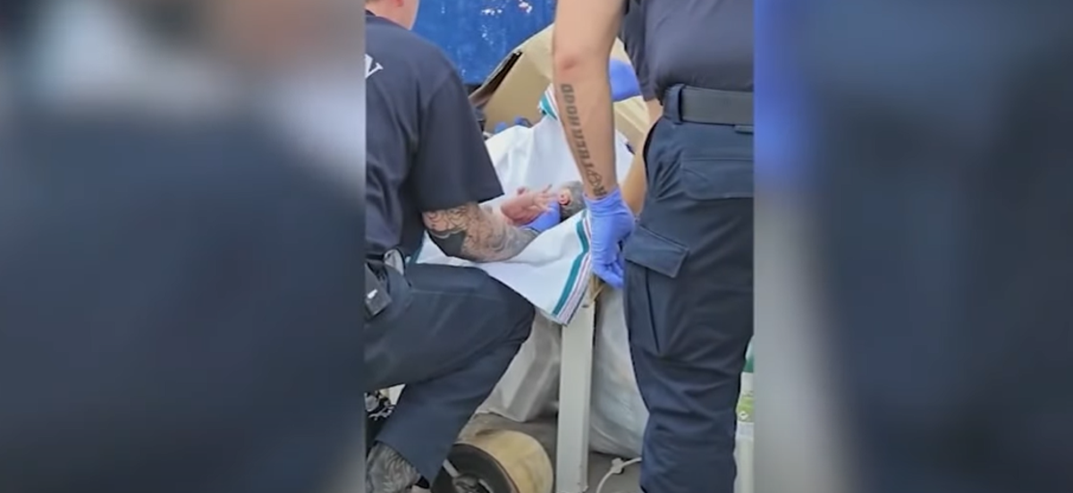 The incident took place near Dashwood Drive in Houston, Texas. A baby was pulled out of a dumpster along this street by EMS on Sunday (ABC13/YouTube)