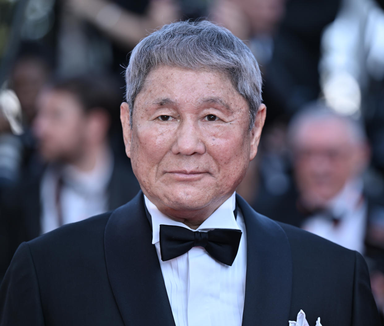 CANNES, FRANCE - MAY 24: Japanese director Takeshi Kitano arrives for the premiere of the film Asteroid City during the 76th Cannes Film Festival at Palais des Festivals in Cannes, France on May 24, 2023. (Photo by Mustafa Yalcin/Anadolu Agency via Getty Images)