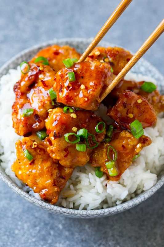 <p>Dinner at the Zoo</p><p>This firecracker chicken recipe is chunks of crispy chicken tossed in a sweet and spicy sauce. This an easy dinner option that the whole family will love!</p><p><strong>Get the recipe: <a href="https://www.dinneratthezoo.com/firecracker-chicken/" rel="nofollow noopener" target="_blank" data-ylk="slk:Firecracker Chicken;elm:context_link;itc:0;sec:content-canvas" class="link ">Firecracker Chicken</a></strong></p>