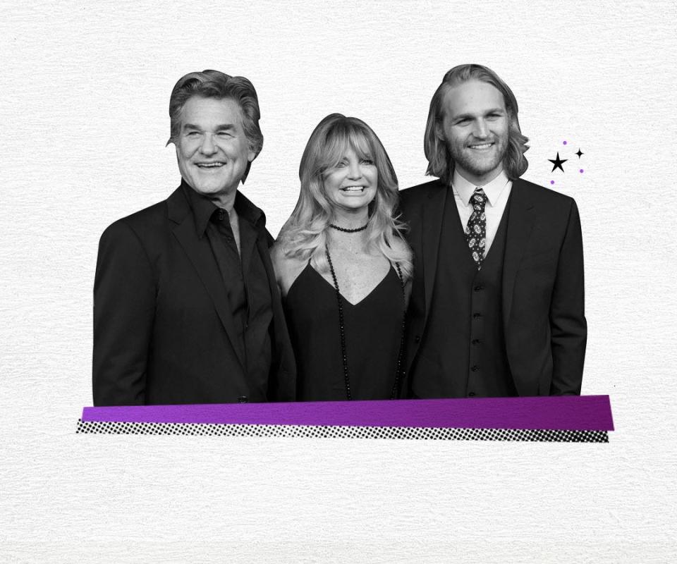 Kurt Russell, Goldie Hawn and son Wyatt Russell in 2015. 