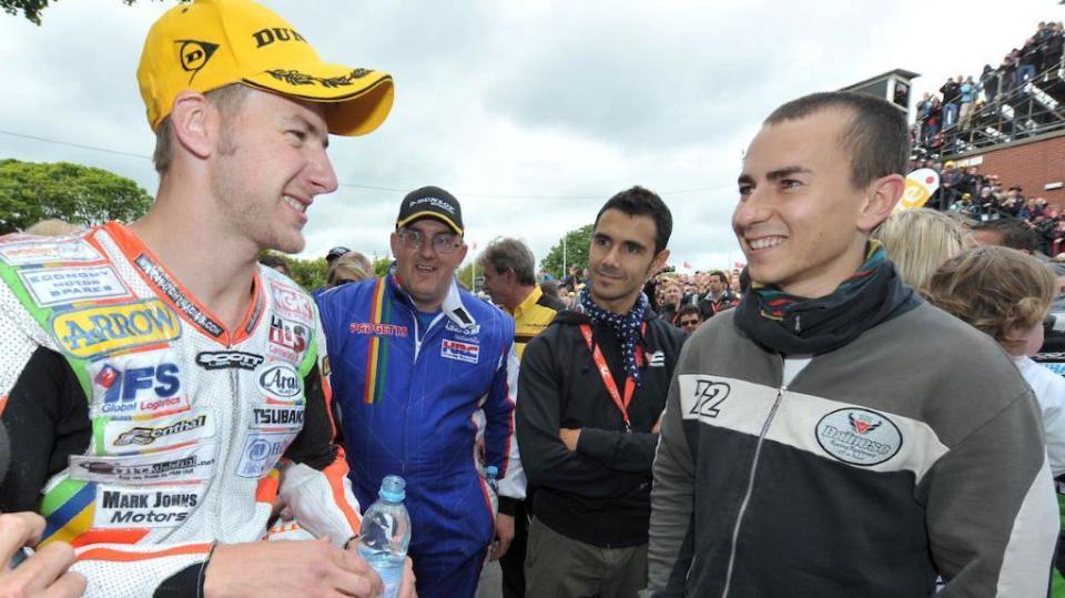 Ian Hutchinson with Jorge Lorenzo