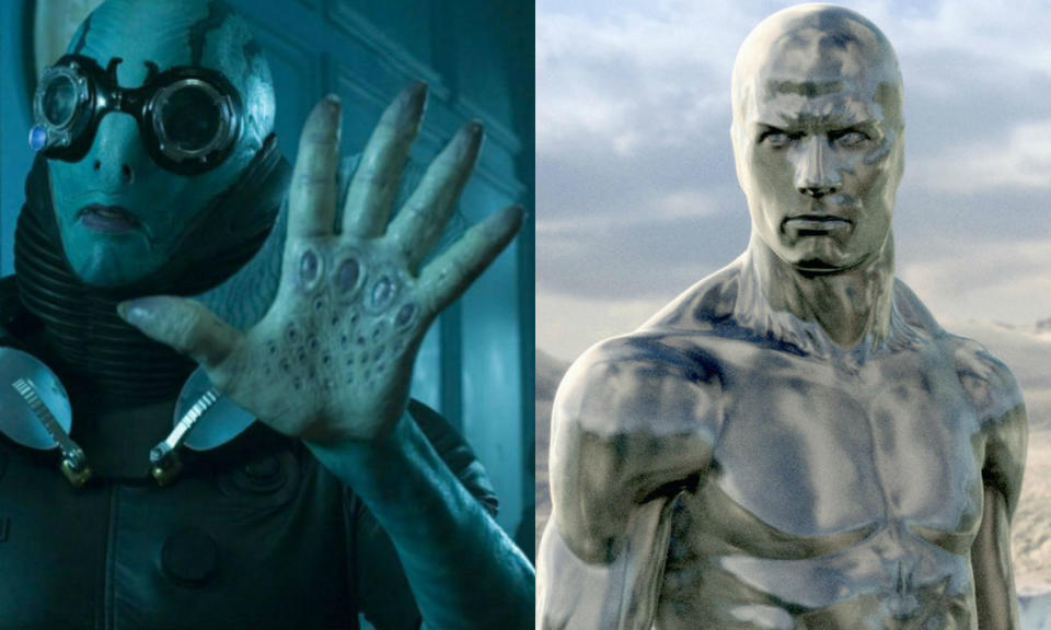 <p>Doug Jones played Abe Sapien in Guillermo del Toro’s Hellboy movies as well as the Silver Surfer in the Fantastic Four sequel. </p>