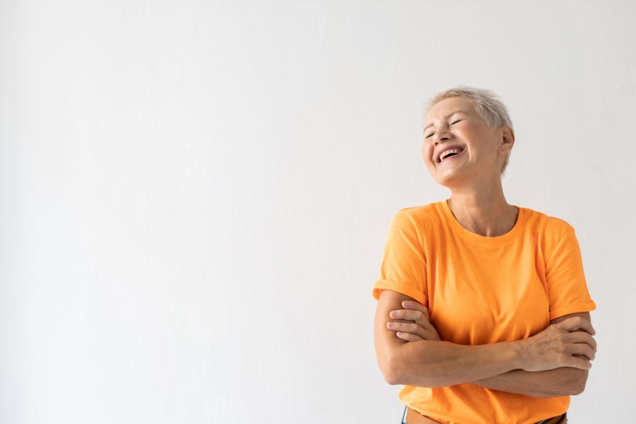 Portrait of senior woman laughing