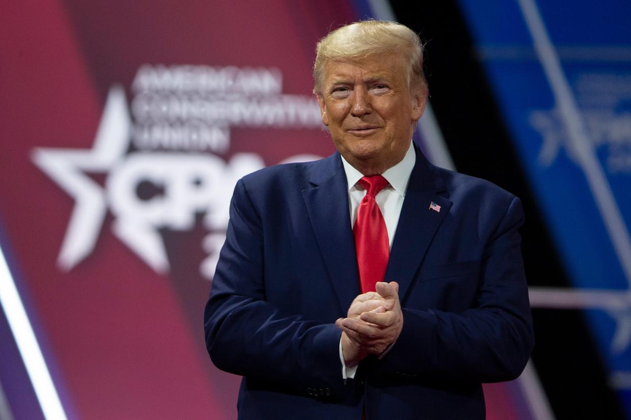 Donald Trump is set to deliver a fiery speech at CPAC. (Getty Images)