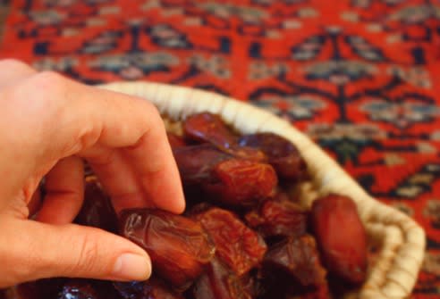 So he is not late for his date. Many people break their fast with the sugary fruit; it's believed the prophet Mohammed also broke his fast in this same way, making the practice a way of supplying energy and honoring tradition.