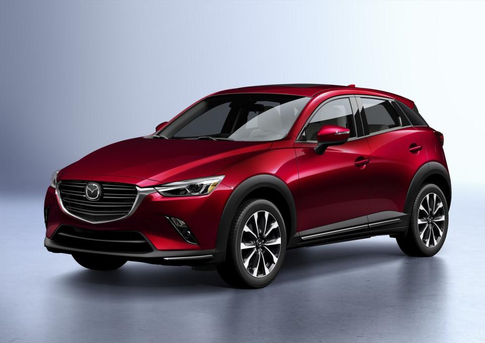 <p>There is no denying that <a rel="nofollow noopener" href="https://www.caranddriver.com/mazda/cx-3" target="_blank" data-ylk="slk:the 2019 Mazda CX-3;elm:context_link;itc:0;sec:content-canvas" class="link ">the 2019 Mazda CX-3</a> offers more fun per pound than any other crossover on this list. Its 146-horsepower four-cylinder engine punches above its weight and the smooth-handling chassis is more than a match for it. Add in the sharp steering and an excellent driving position, and it’s hard not to like the CX-3’s athletic personality, which is in keeping with every other car Mazda sells.</p>