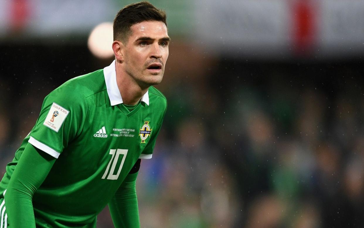 Kyle Lafferty, pictured in Nov 2017, withdrew from Northern Ireland squad ahead of the Nations League games away to Austria and Bosnia and Herzegovina - Getty Images Europe