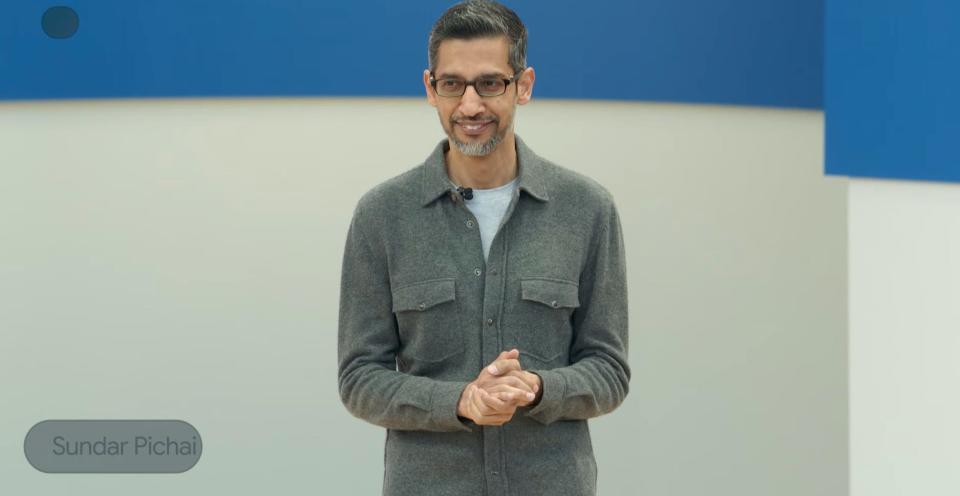 Google i/o event Sundar Pichai