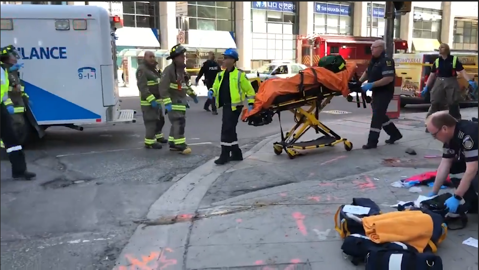 Scene after the incident in Toronto