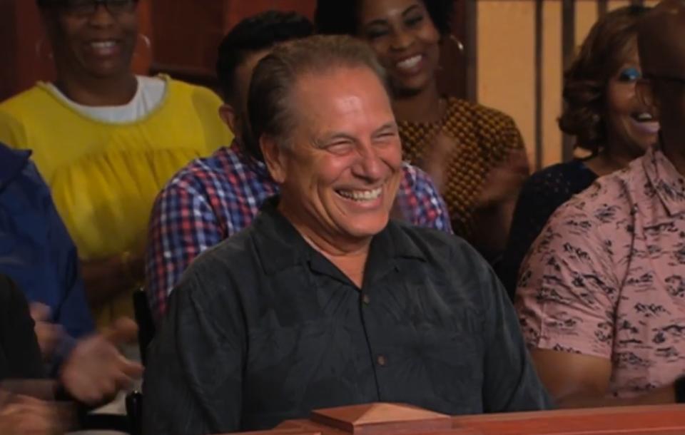 Michigan State basketball coach Tom Izzo had a fantastic time on “Judge Mathis.” (Twitter/Judge Mathis)