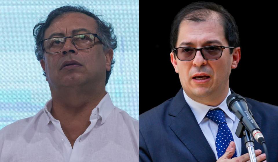 Presidente Petro denunció ruptura institucional: “No se puede tumbar un presidente progresista”. Fotos: Presidencia y Fiscalía