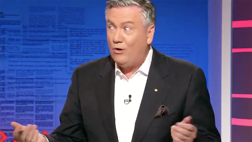 Eddie McGuire has defended his suggestion the AFL was tired of Geelong coach Chris Scott's 'theatrics' in the coaches box. Picture: Channel 9/Footy Classified