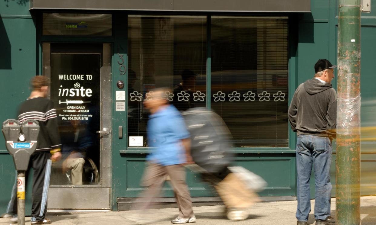 <span>A safe injection site in Vancouver, where drugs will still be permitted following the ban. </span><span>Photograph: Christopher Morris/Corbis/Getty Images</span>