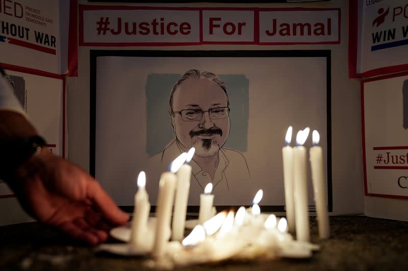 FILE PHOTO: A Vigil is held at Saudi Embassy for Journalist Jamal Khashoggi