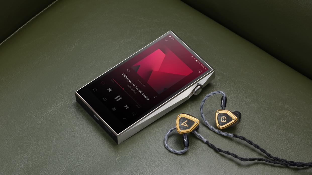  Astell&Kern's SP3000T digital audio player with the Novus IEMs. 