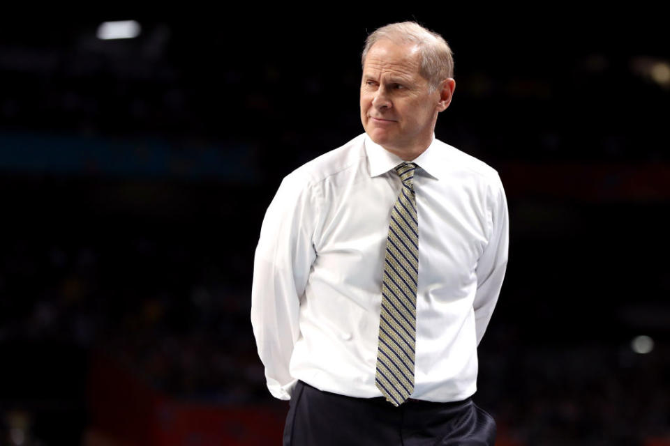 University of Michigan coach John Beilein is among the candidates for the Detroit Pistons job. (Getty Images)h