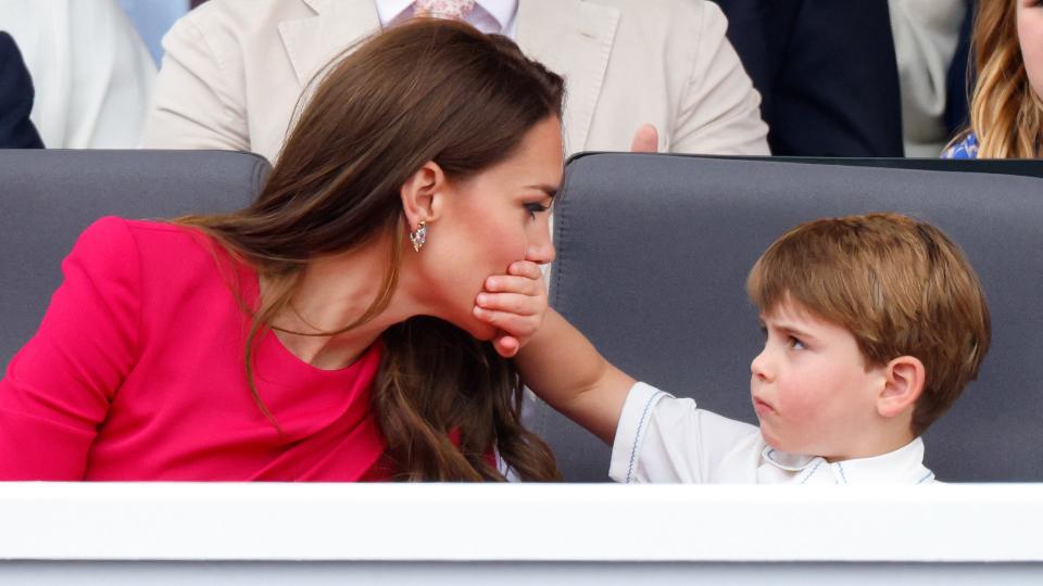 Prince Louis shushes his mum in front of millions