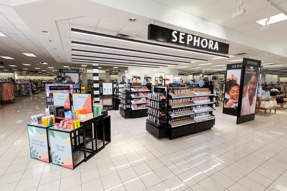 A smaller Sephora shop is operating inside Kohl's in Sussex, Wisconsin.