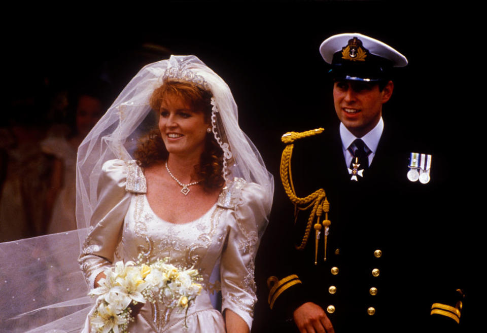 The wedding of Prince Andrew, Duke of York, and Sarah Ferguson at Westminster Abbey, London, UK, 23rd July 1986. | John Shelley Collection/Avalon—Getty Images