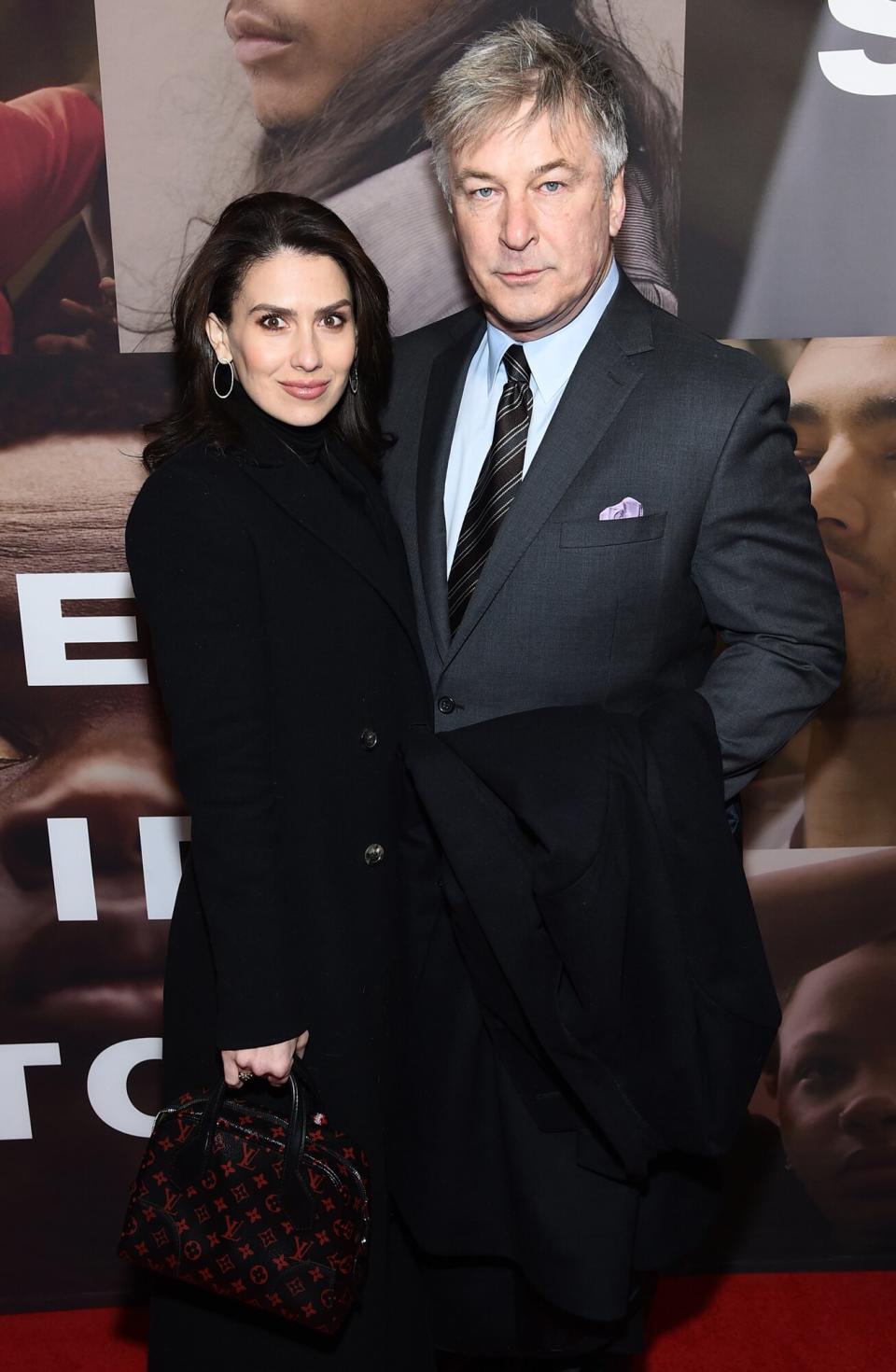 Hilaria Baldwin and Alec Baldwin attend the opening night of "West Side Story" at Broadway Theatre on February 20, 2020 in New York City