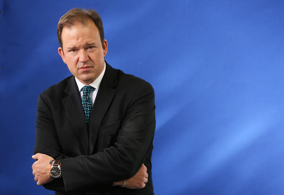 EDINBURGH, SCOTLAND - AUGUST 11:  Jesse Norman, South Herefordshire Conservative Party MP, appears at a photocall prior to an event at the 30th Edinburgh International Book Festival, on August 11, 2013 in Edinburgh, Scotland. The Edinburgh International Book Festival is the world's largest annual literary event, and takes place in the city which became a UNESCO City of Literature in 2004.  (Photo by Jeremy Sutton-Hibbert/Getty Images)