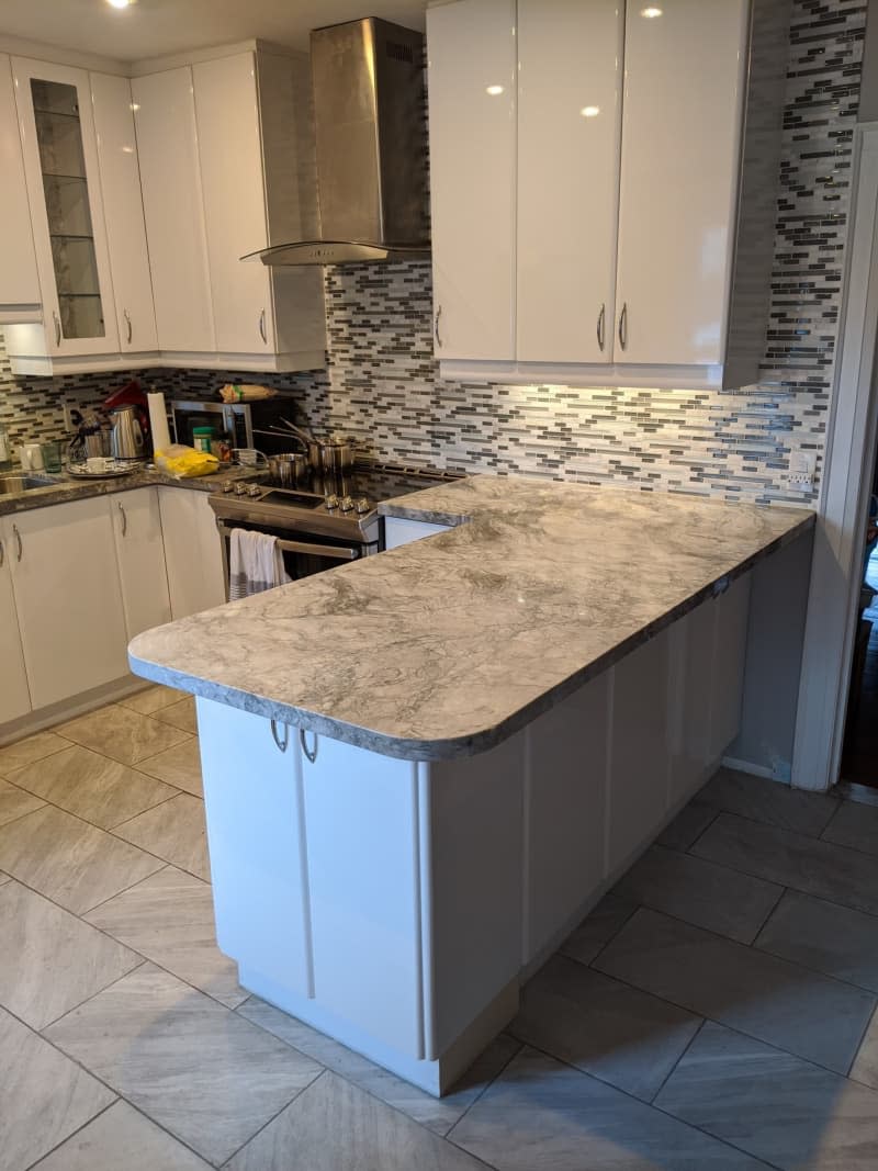 A kitchen going through renovation