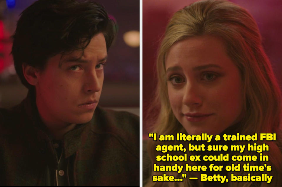 Betty and Jughead teaming up to work on the case together