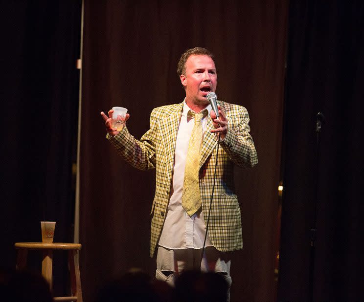 <i>[Comedian Doug Stanhope performs onstage at Sinking Ship on September 13, 2012 in Indianapolis, Indiana. (Photo by Joey Foley/Getty Images)]</i>