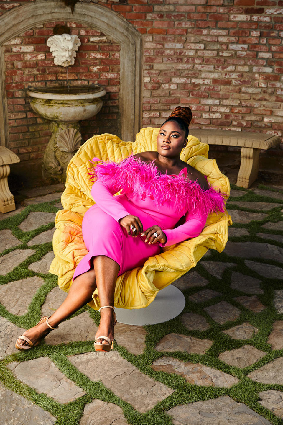 It has been real with each other, says Brooks about the bond among the castmembers. “We can have deep conversations about the hurt and pain we’ve been through in this industry.” Danielle Brooks was styled by Jennifer Austin.