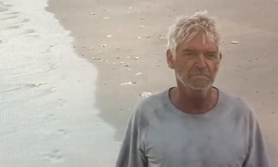 Phillip Schofield filmed Cast Away for 10 days. (Channel 5 screengrab)