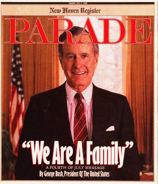 <p>George H.W. Bush was the subject of our July 2, 1989, cover, delivering a Fourth of July message about the American family. </p>