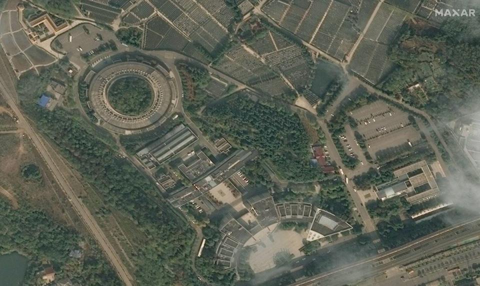 A comparatively emptier Nanjing funeral home seen in November last year (Satellite image ©2023 Maxar Technologies)