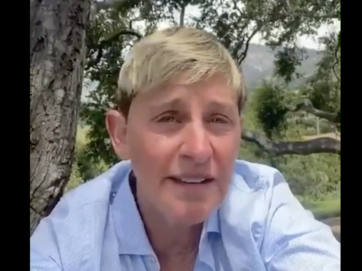 Ellen DeGeneres holds back tears in her new Instagram video: Instagram