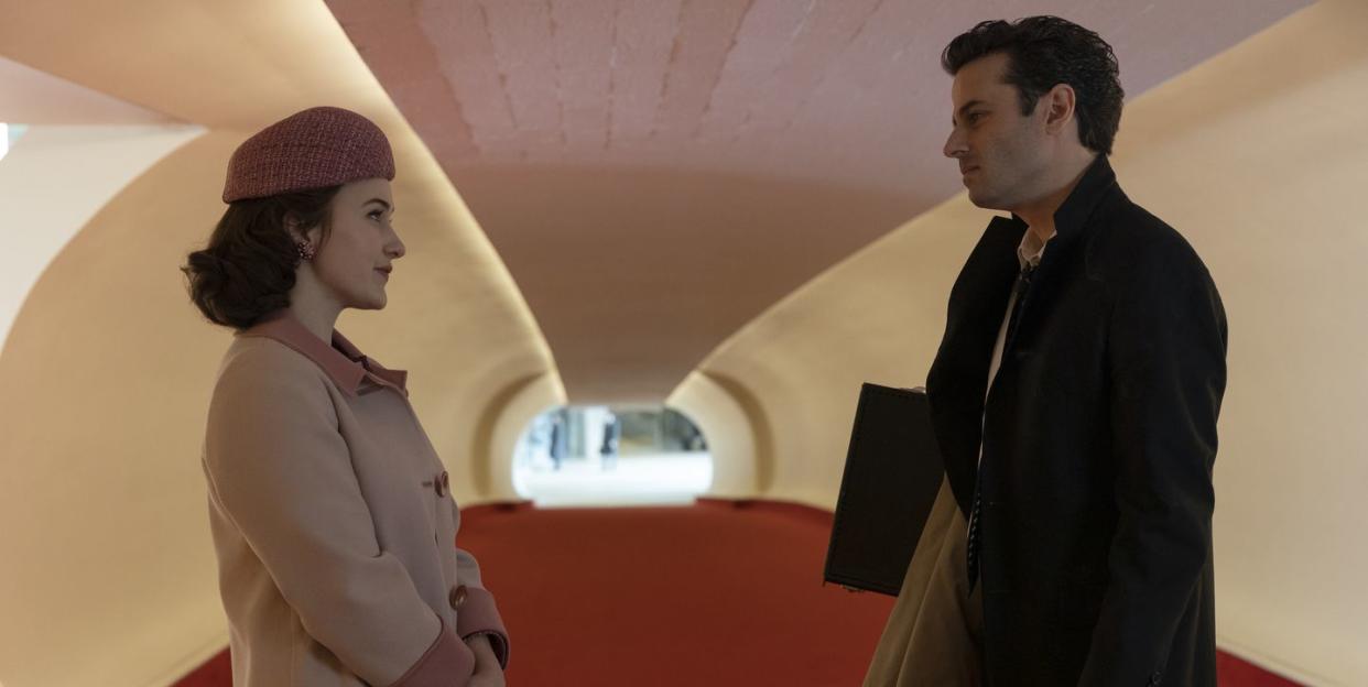 rachel brosnahan miriam 'midge' maisel, luke kirby lenny bruce