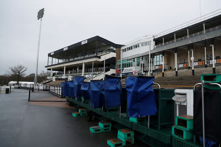 Horse Racing - Newcastle - Newcastle Racecourse, Newcastle upon Tyne, Britain - February 8, 2019 General view at the racecourse after the meeting is cancelled following the confirmed outbreak of equine flu Action Images via Reuters/Lee Smith