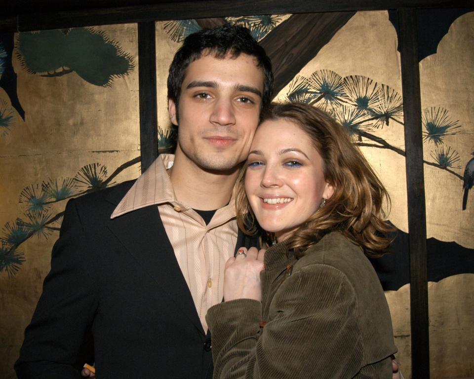 Drew Barrymore with Fabrizio Moretti of The Strokes at the Maritime Hotel in New York City, New York