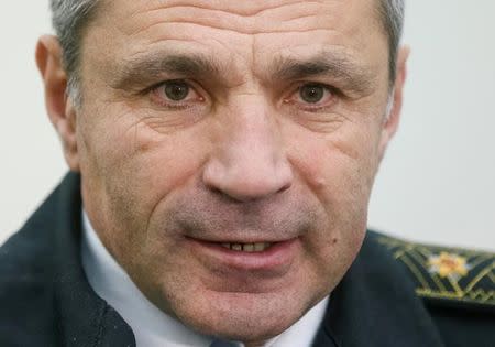 Vice Admiral Ihor Voronchenko, commander of the Ukrainian Navy, speaks during an interview with Reuters in Kiev, Ukraine October 27, 2016. REUTERS/Valentyn Ogirenko/Files