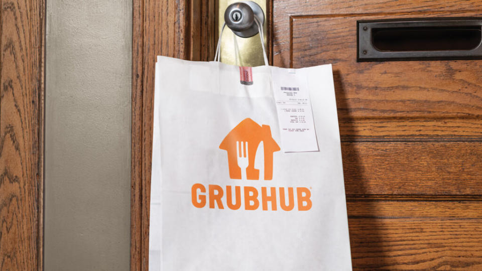 Grubhub order on doorknob